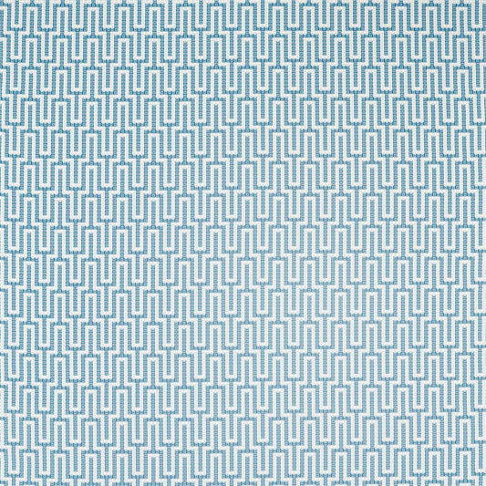 SANDERSON Linnean  Fabric Geometric Crusoe Blue   - DLNC236782