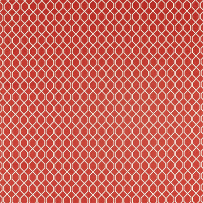 SANDERSON Botanic Trellis Fabric Geometric Bengal Red   - DLNC236788