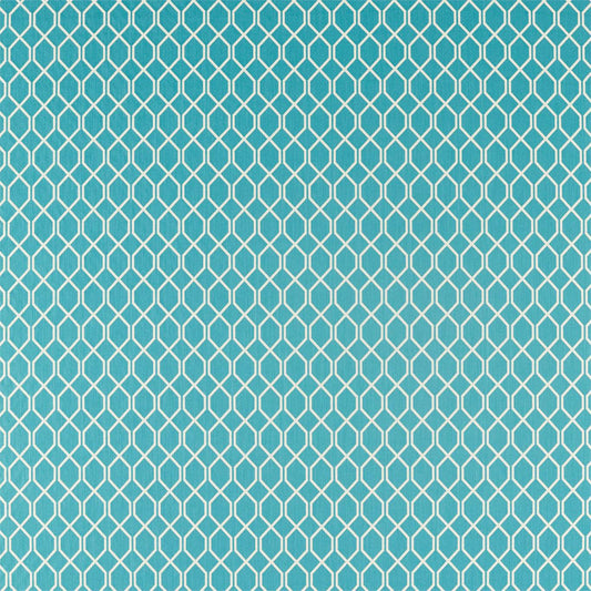 SANDERSON Botanic Trellis Fabric Geometric Tropical Palm   - DLNC236789