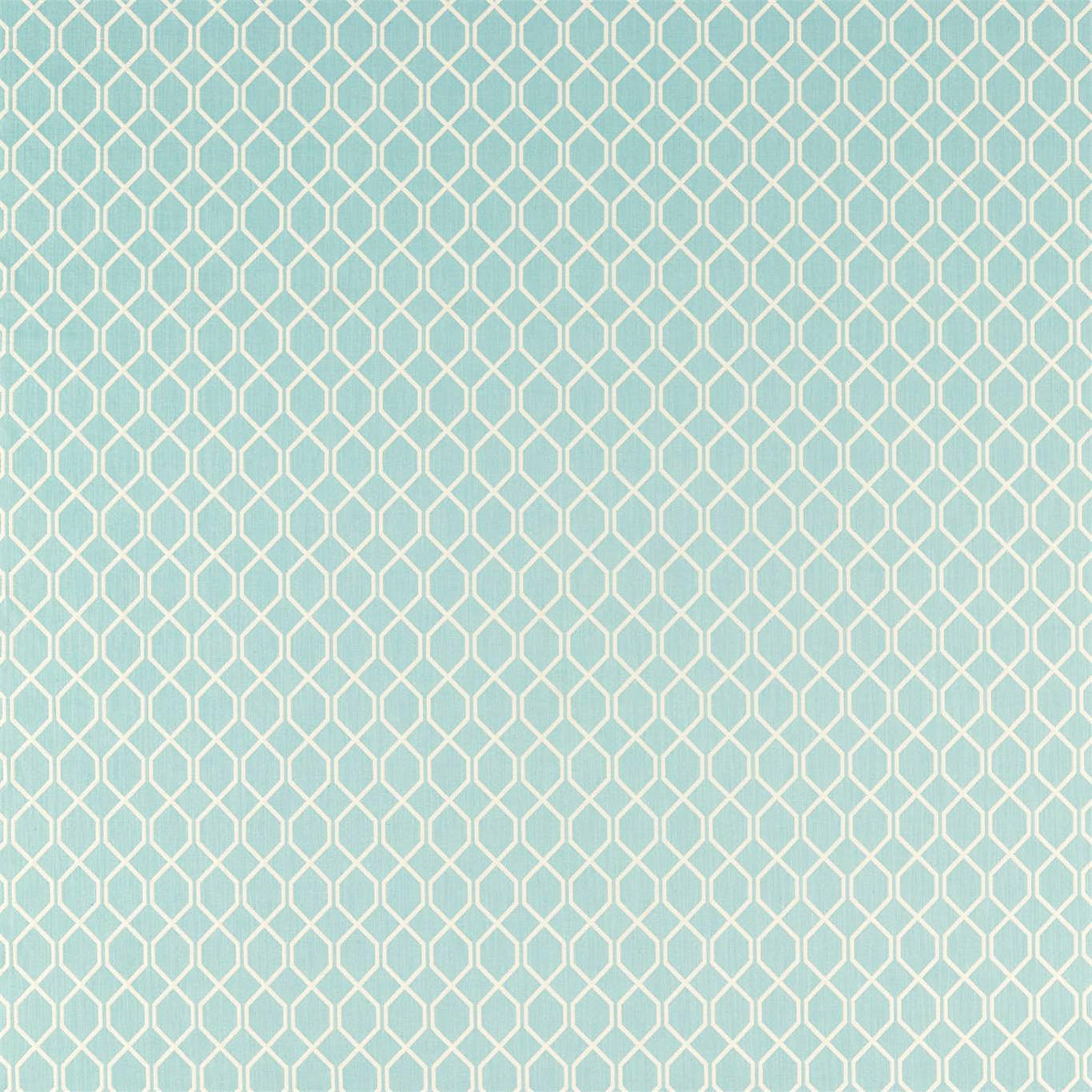 SANDERSON Botanic Trellis Fabric Geometric Blue Clay   - DLNC236792