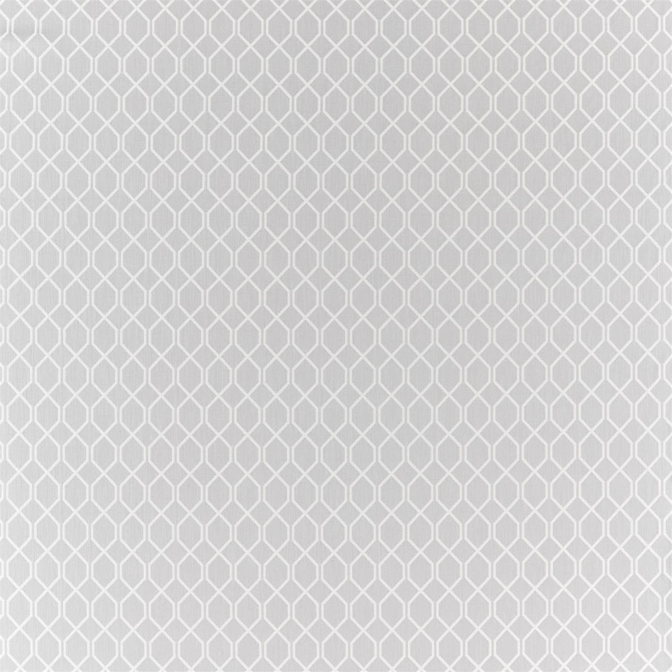 SANDERSON Botanic Trellis Fabric Geometric Stone Grey   - DLNC236794