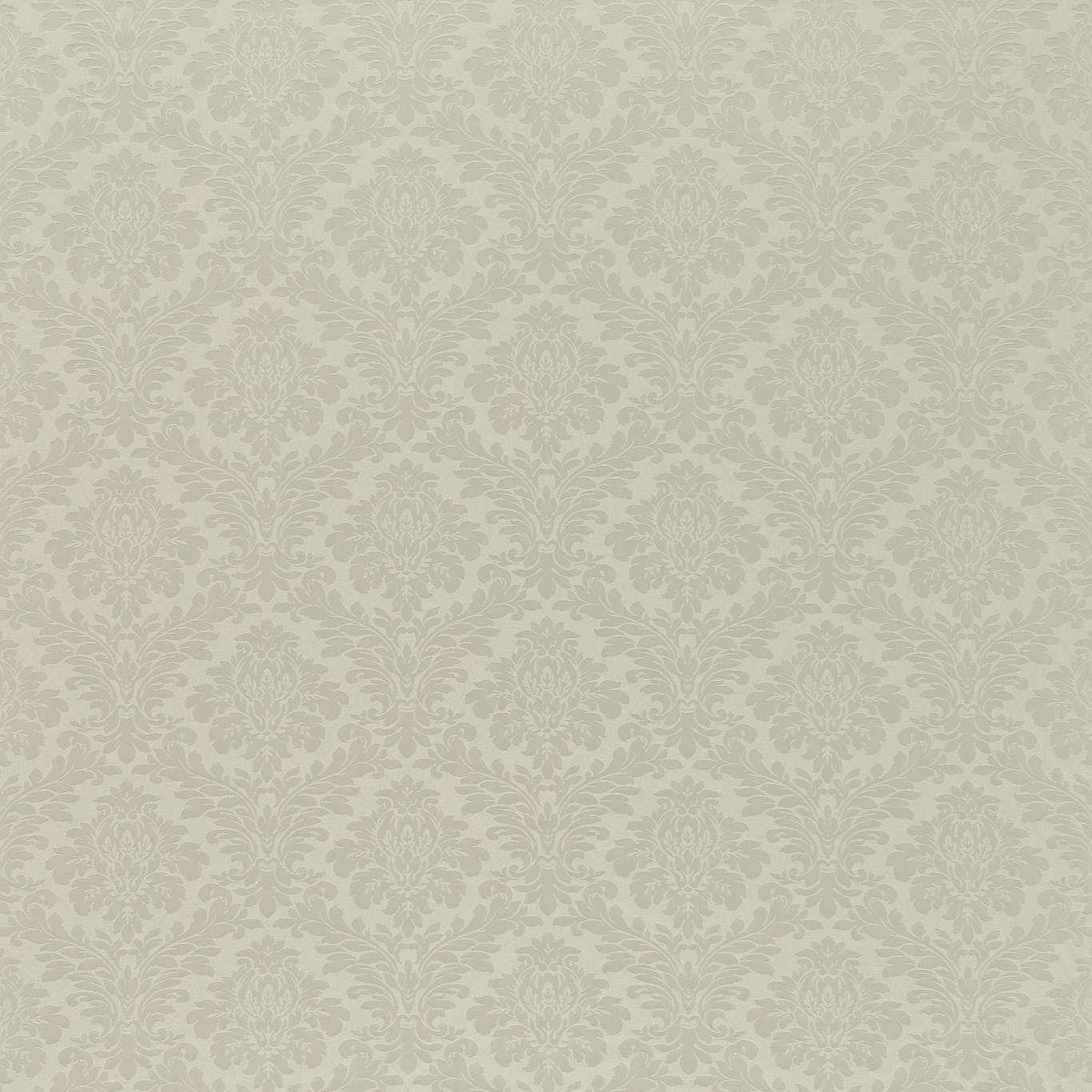 SANDERSON Lymington Damask Fabric Damasks Silver   - DLYM232604