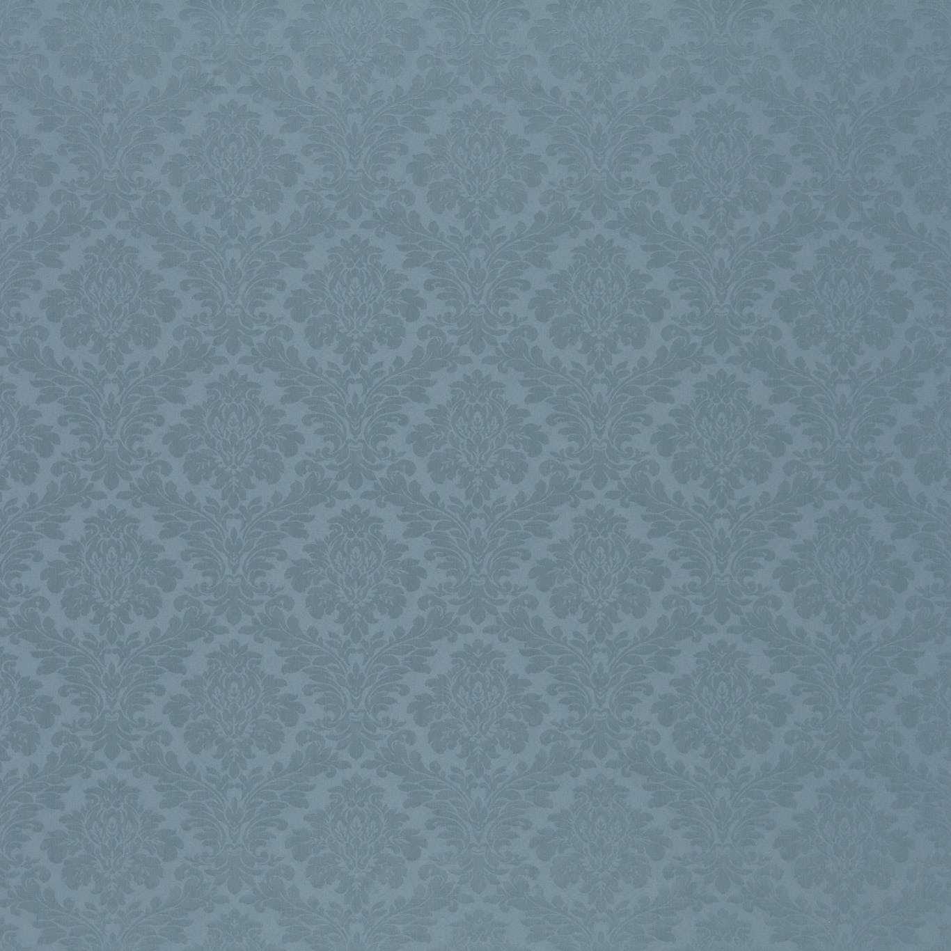SANDERSON Lymington Damask Fabric Damasks Mid Blue   - DLYM232605