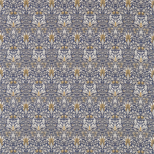 MORRIS & CO Snakeshead Fabric Damasks Indigo,Hemp   - DM3P224469