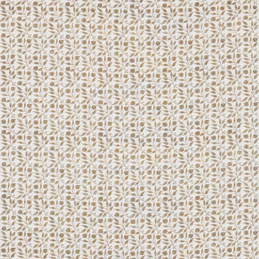 MORRIS & CO Rosehip Fabric Leaves , Trees Linen,Ecru   - DM3P224487