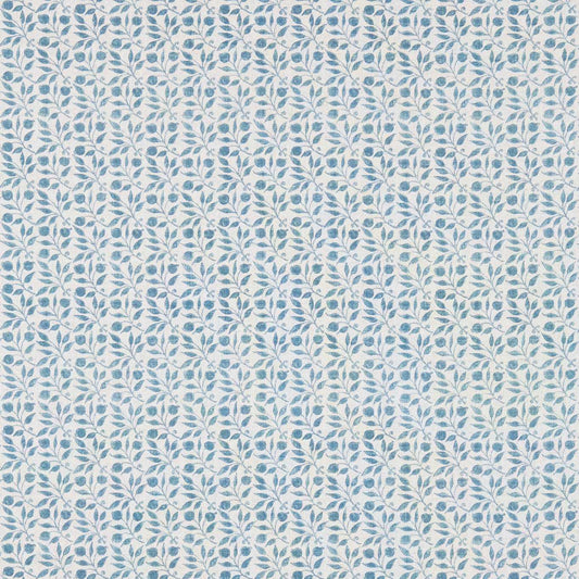 MORRIS & CO Rosehip Fabric Leaves , Trees Mineral Blue   - DM3P224490
