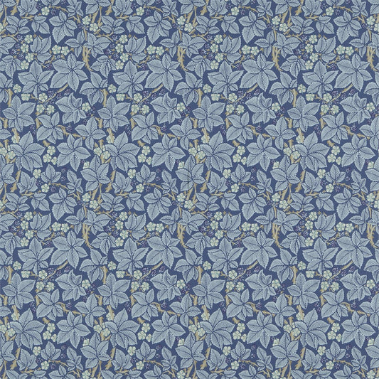 MORRIS & CO Bramble Wallpaper Leaves , Trees Indigo  Rotary Printed Wallpaper - DM3W214695