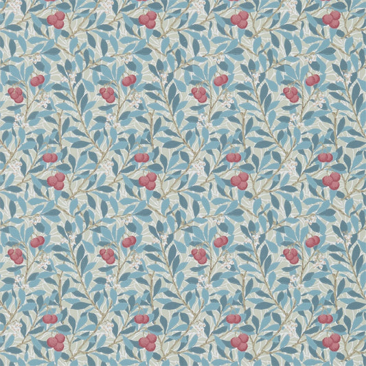 MORRIS & CO Arbutus Wallpaper Leaves , Trees Woad,Russet  Surflex-Printed Wallpaper - DM3W214718