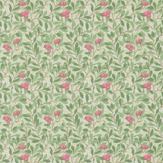 MORRIS & CO Arbutus Wallpaper Leaves , Trees Olive,Pink  Surflex-Printed Wallpaper - DM3W214720