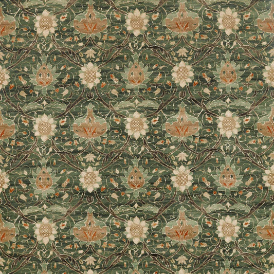 MORRIS & CO Montreal Velvet Fabric Classic Floral Forest,Teal   - DM4U226391