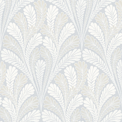 York Wallcoverings Damask Resource Library Shell Damask Blue Wallpaper  Damasks Blues   - DM5021