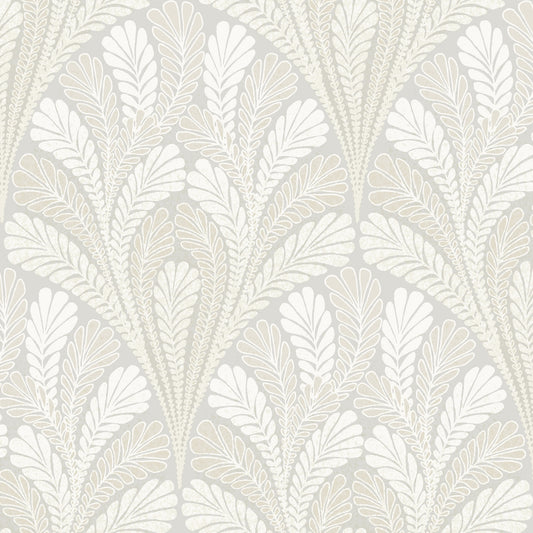 York Wallcoverings Damask Resource Library Shell Damask Grey Wallpaper  Damasks Greys   - DM5022