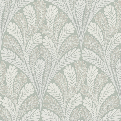York Wallcoverings Blues II Shell Damask Green Wallpaper  Damasks Greens   - DM5023