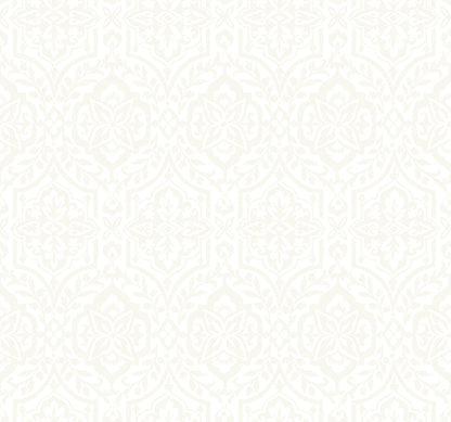 York Wallcoverings Best Sellers Catherdral Damask White Wallpaper  Damasks Whites and Off-Whites   - DM5032