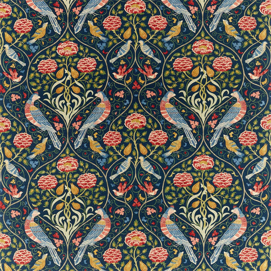 MORRIS & CO Seasons By May Fabric Classic Floral Indigo   - DM5F226591