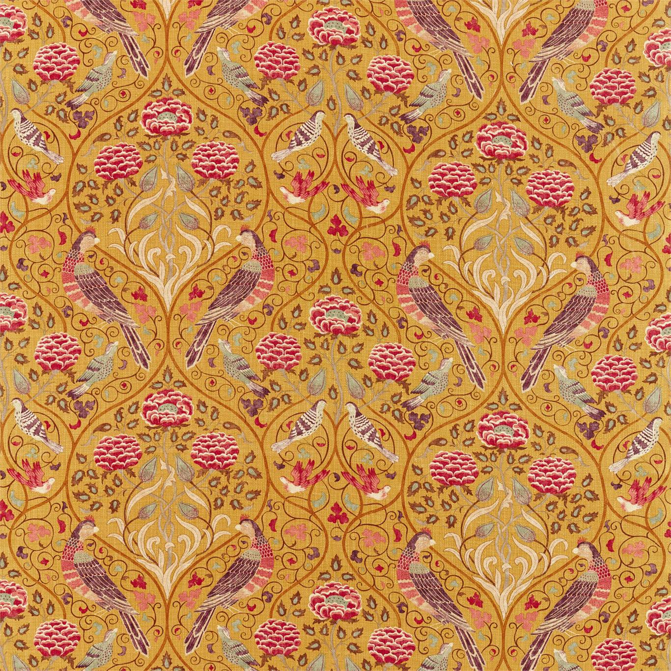 MORRIS & CO Seasons By May Fabric Classic Floral Saffron   - DM5F226593
