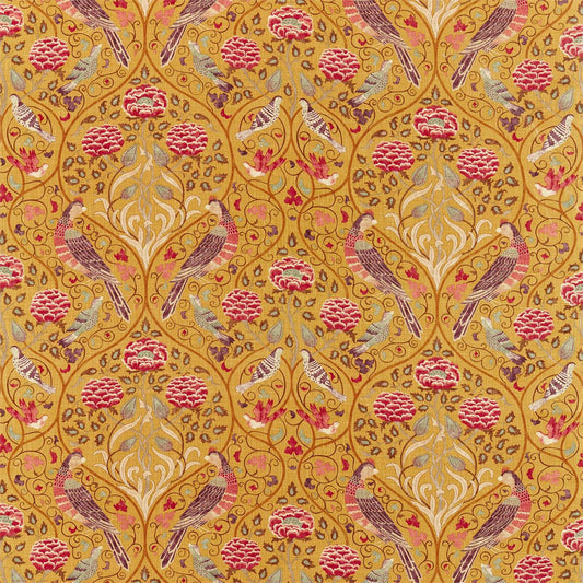MORRIS & CO Seasons By May Fabric Classic Floral Saffron   - DM5F226593