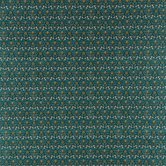 MORRIS & CO Eye Bright Fabric Leaves , Trees Teal   - DM5F226598