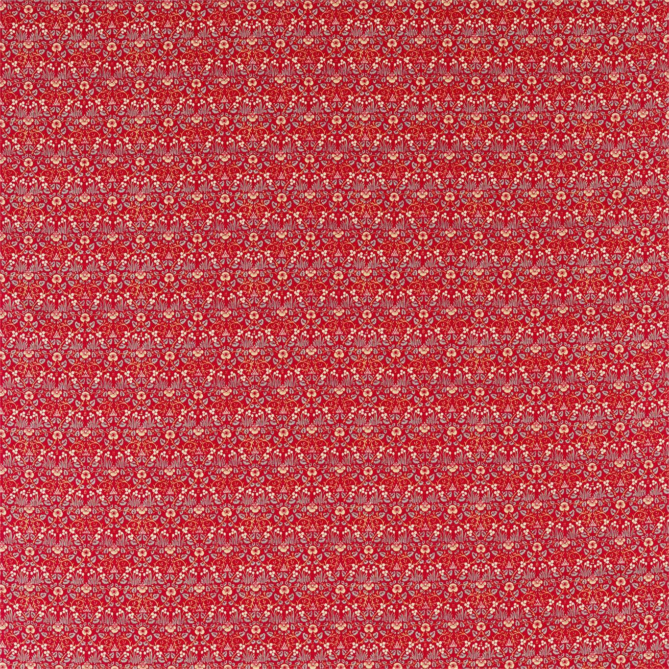 MORRIS & CO Eye Bright Fabric Leaves , Trees Red   - DM5F226599