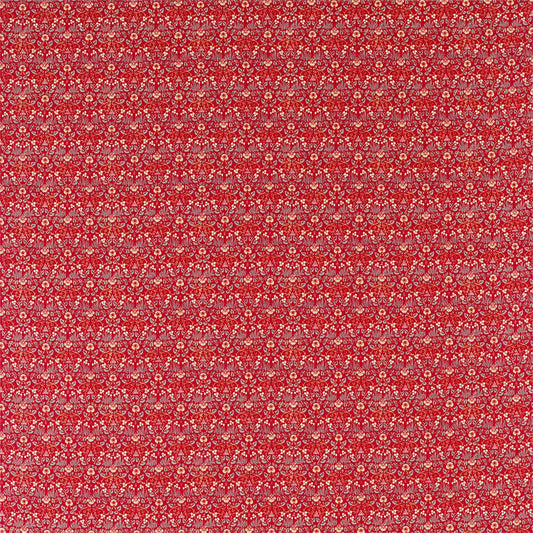 MORRIS & CO Eye Bright Fabric Leaves , Trees Red   - DM5F226599