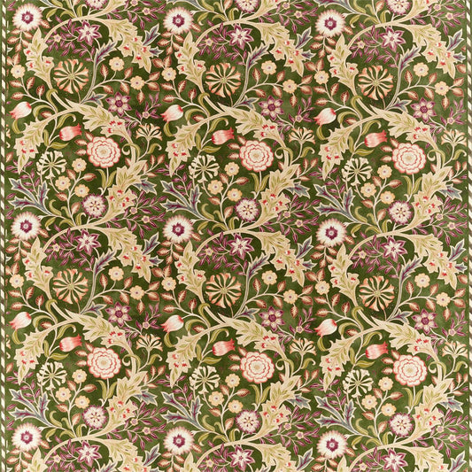 MORRIS & CO Wilhelmina Fabric Classic Floral Moss   - DM5F226605