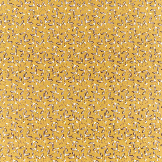 MORRIS & CO Mistletoe Embroidery Fabric Leaves , Trees Saffron   - DM5F236817