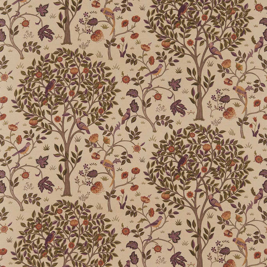 MORRIS & CO Kelmscott Tree Fabric Leaves , Trees Mulberry,Russet   - DM6F220326