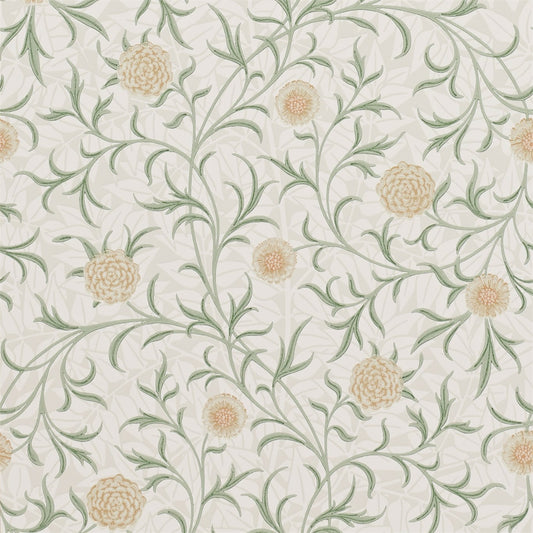 MORRIS & CO Scroll Wallpaper Leaves , Trees Thyme,Pear  Surflex-Printed Wallpaper - DM6P210365
