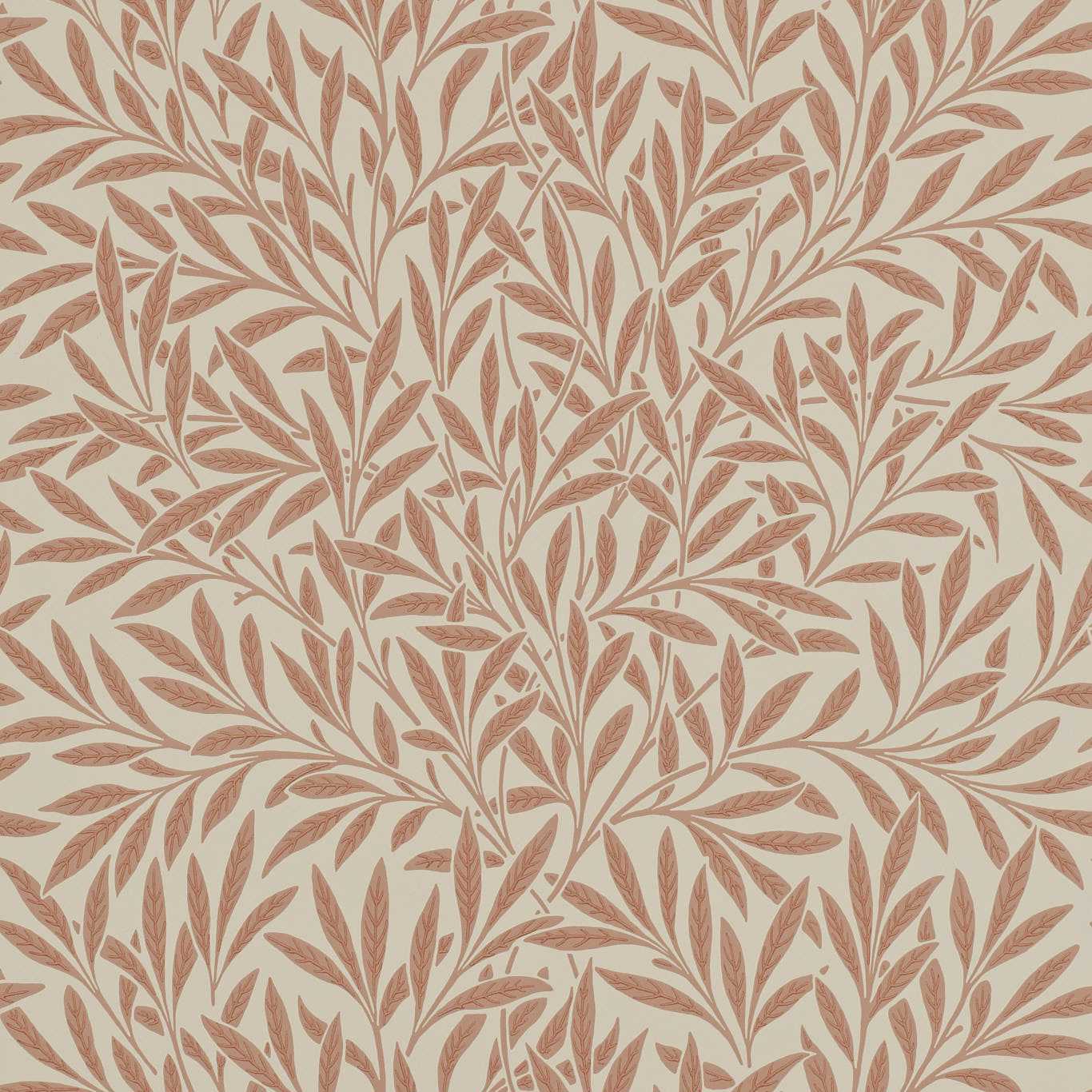 MORRIS & CO Willow Wallpaper Leaves , Trees Russet  Surflex-Printed Wallpaper - DM6P210381
