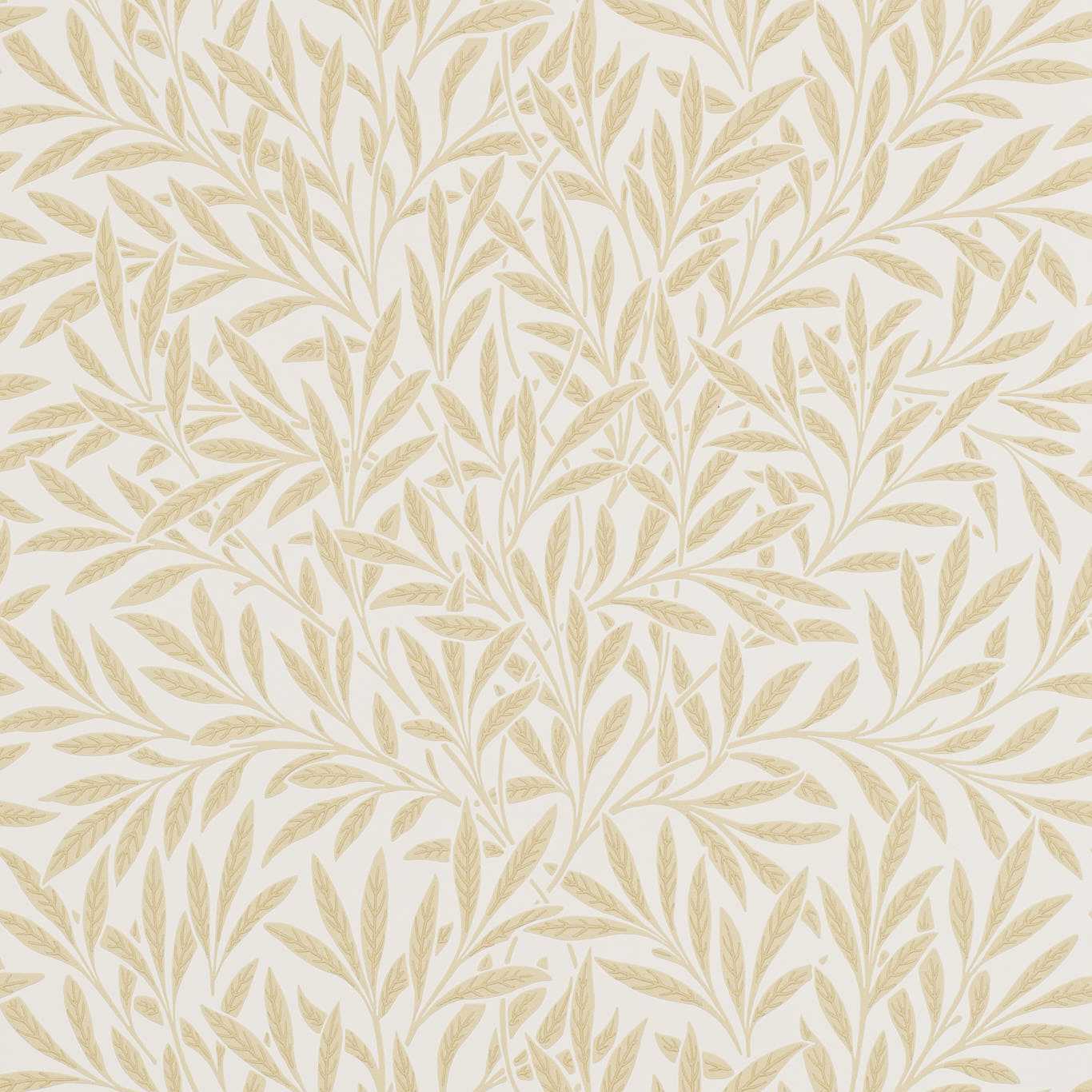 MORRIS & CO Willow Wallpaper Leaves , Trees Buff  Surflex-Printed Wallpaper - DM6P210385