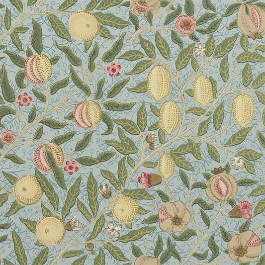 MORRIS & CO Fruit Wallpaper Leaves , Trees Slate,Thyme  Surface- Printed Wallpaper - DM6P210396