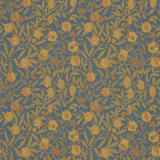 MORRIS & CO Fruit Fabric Leaves , Trees Blue,Thyme   - DM6W230284