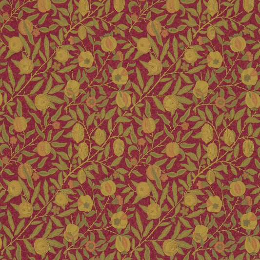 MORRIS & CO Fruit Fabric Leaves , Trees Crimson,Thyme   - DM6W230287