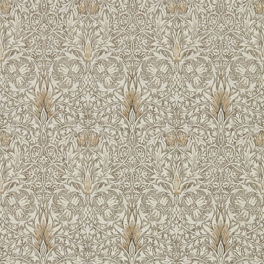 MORRIS & CO Snakeshead Wallpaper Classic Floral Stone,Cream  Gravure - Wide Width Printed Wallpaper - DMA4216430