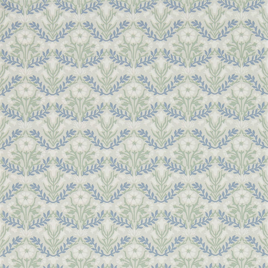 MORRIS & CO Morris Bellflowers  Wallpaper Classic Floral Grey,Fennel  Flexo-Printed Wallpaper - DMA4216435