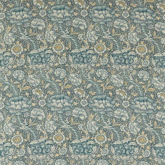 MORRIS & CO Wandle  Fabric Classic Floral Blue,Stone   - DMA4226396