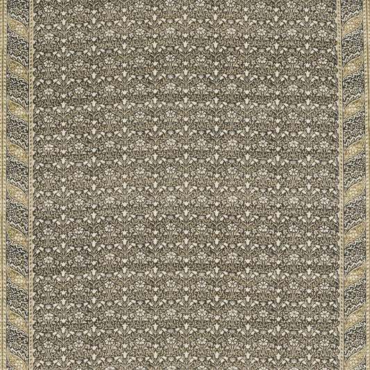 MORRIS & CO Morris Bellflowers Fabric Classic Floral Charcoal,Olive   - DMA4226405