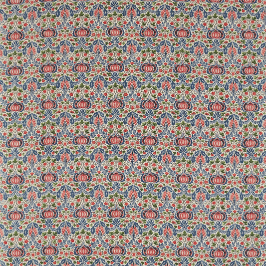 MORRIS & CO Little Chintz Fabric Classic Floral Indigo,Carmine   - DMA4226407