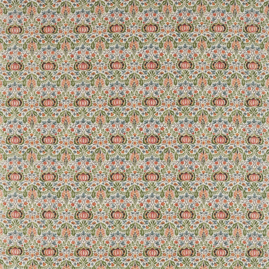 MORRIS & CO Little Chintz Fabric Classic Floral Olive,Ochre   - DMA4226408