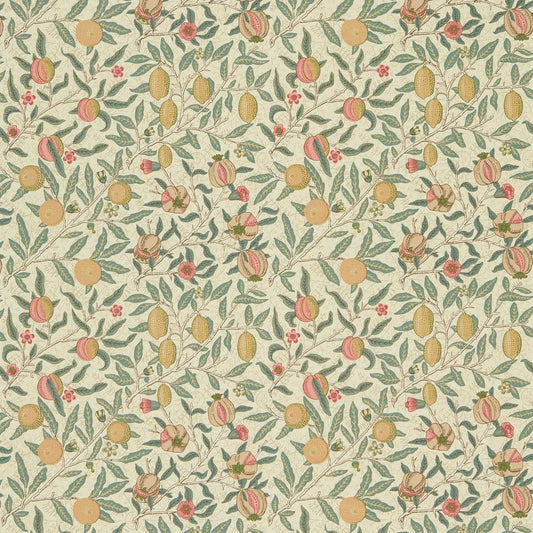 MORRIS & CO Fruit Fabric Leaves , Trees Willow Green,Slate   - DMC1FU205