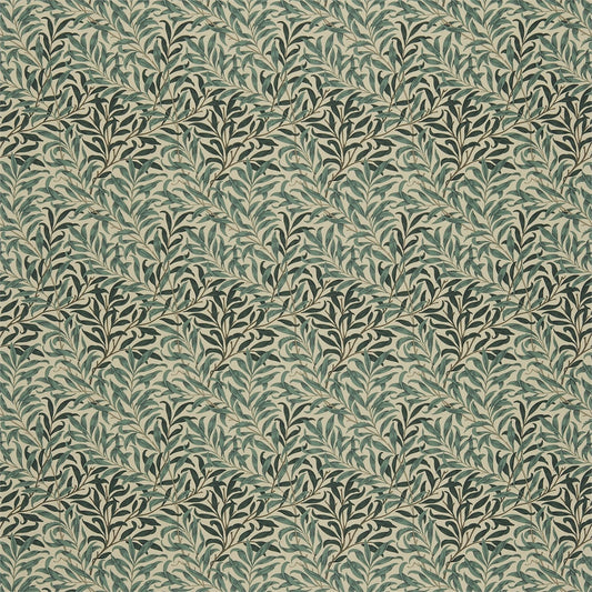 MORRIS & CO Willow Bough Minor Fabric Leaves , Trees Bottle Greens   - DMC1WB209