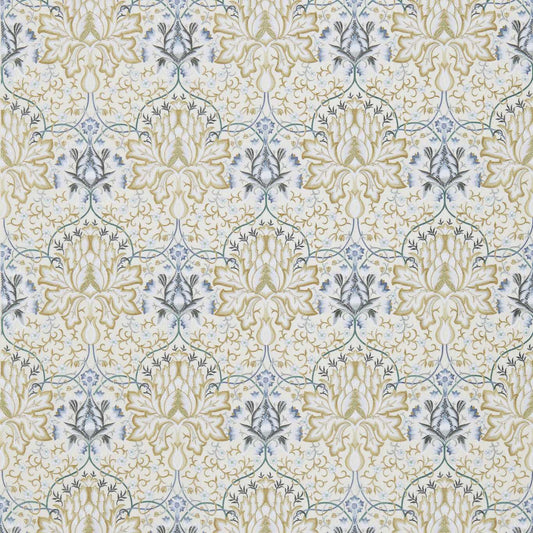 MORRIS & CO Artichoke Fabric Classic Floral Soft Gold,Cream   - DMEM234544