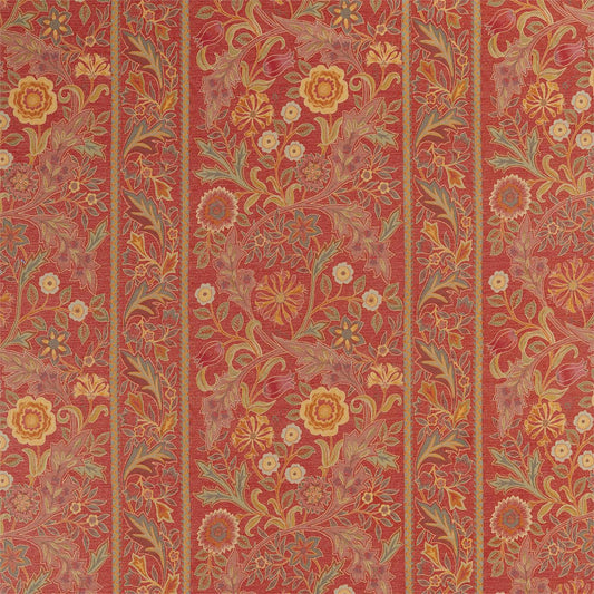 MORRIS & CO Wilhelmina Weave Fabric Classic Floral Rust   - DMLF236849