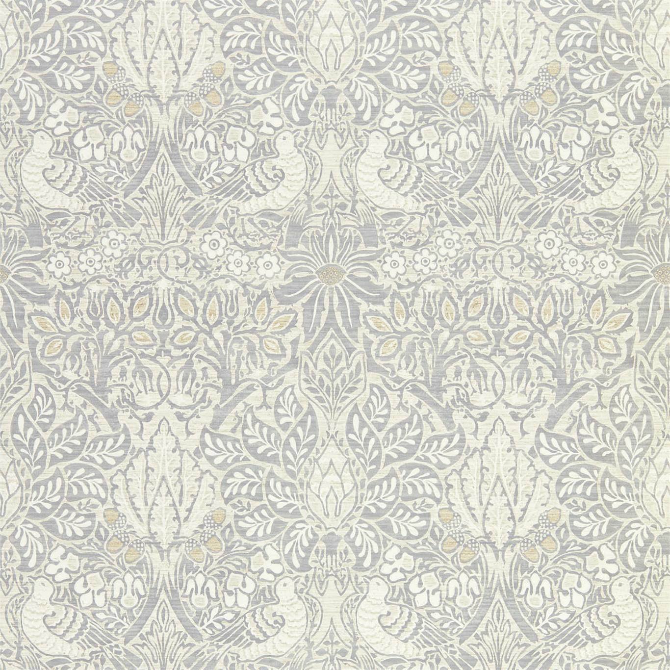 MORRIS & CO Pure Dove & Rose  Wallpaper Birds Cloud Grey  Gravure - Wide Width Printed Wallpaper - DMPN216520