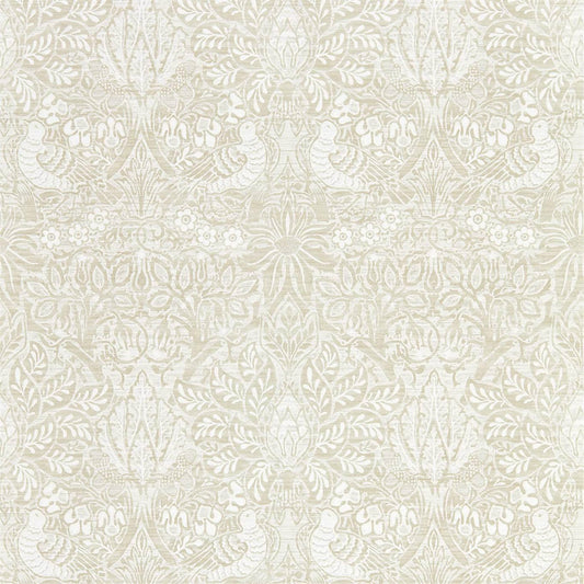 MORRIS & CO Pure Dove & Rose  Wallpaper Birds White Clover  Gravure - Wide Width Printed Wallpaper - DMPN216521