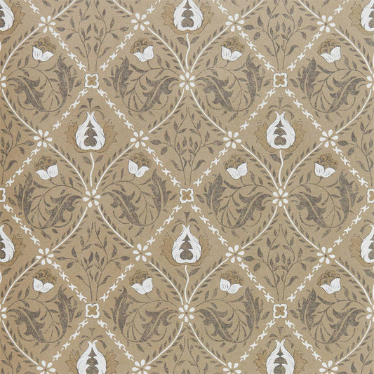 MORRIS & CO Pure Trellis Wallpaper Classic Floral Gold  Gravure Printed Wallpaper - DMPN216529