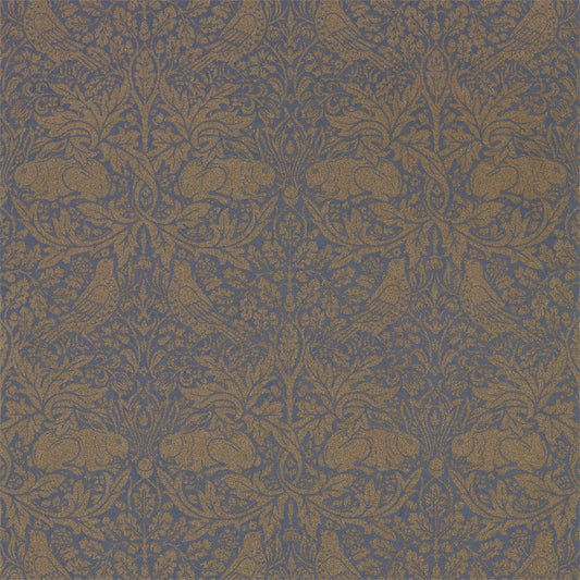 MORRIS & CO Pure Brer Rabbit  Wallpaper Animals Ink,Gold  Rotary Wide Width Printed Wallpaper - DMPN216530