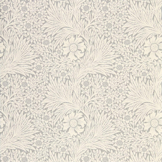 MORRIS & CO Pure Marigold  Wallpaper Classic Floral Cloud Grey  Rotary Wide Width Printed Wallpaper - DMPN216536