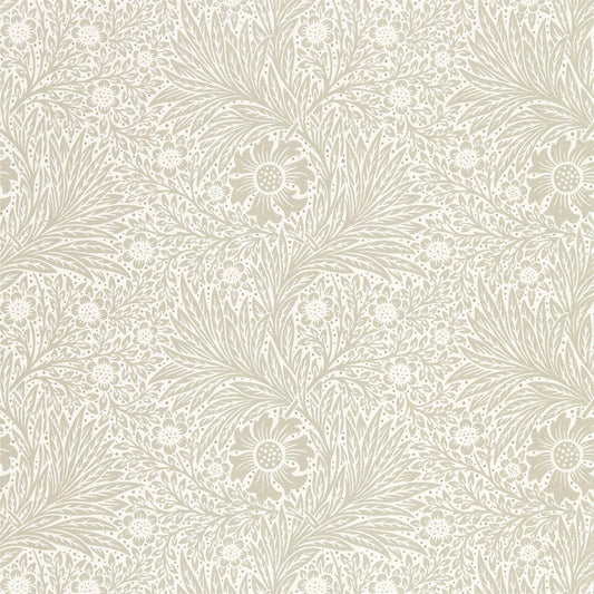 MORRIS & CO Pure Marigold  Wallpaper Classic Floral Soft Gilver  Rotary Wide Width Printed Wallpaper - DMPN216537