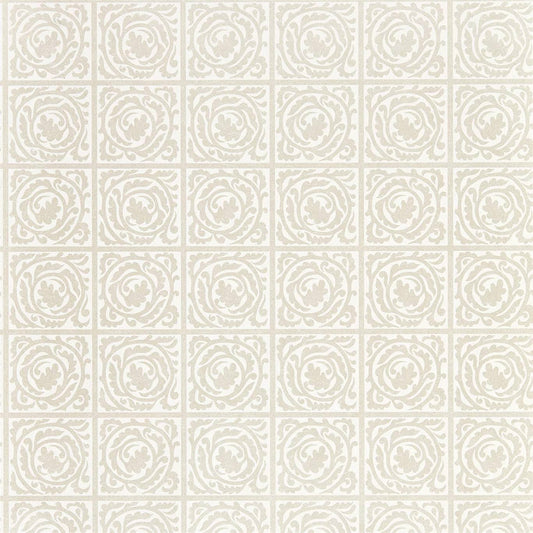 MORRIS & CO Pure Scroll  Wallpaper Other White Clover  Rotary Wide Width Printed Wallpaper - DMPN216545